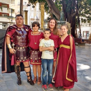 Roman family at the festival