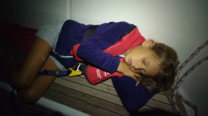 Little princess at overnight navigation