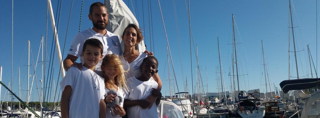 Sailing vessel Soledad crew at Puerto Sherry