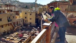 Soledad crew at Fez tannerie