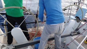 Removing fishing net