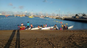 SV Soledad practicing kayak