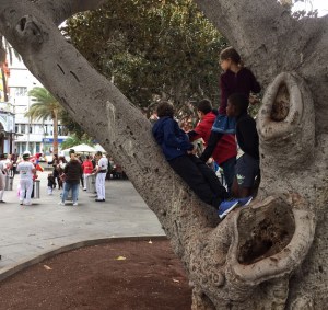Kids exploring in Las Palmas