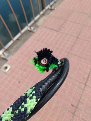 Sleeve around the VHF antenna cable