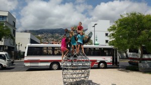 Dunia and Soledad kids at Funchal