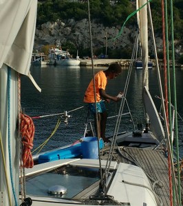 Leaving anchorage in Greece (step 3)