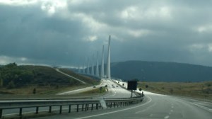 Car trip Millau viaduct